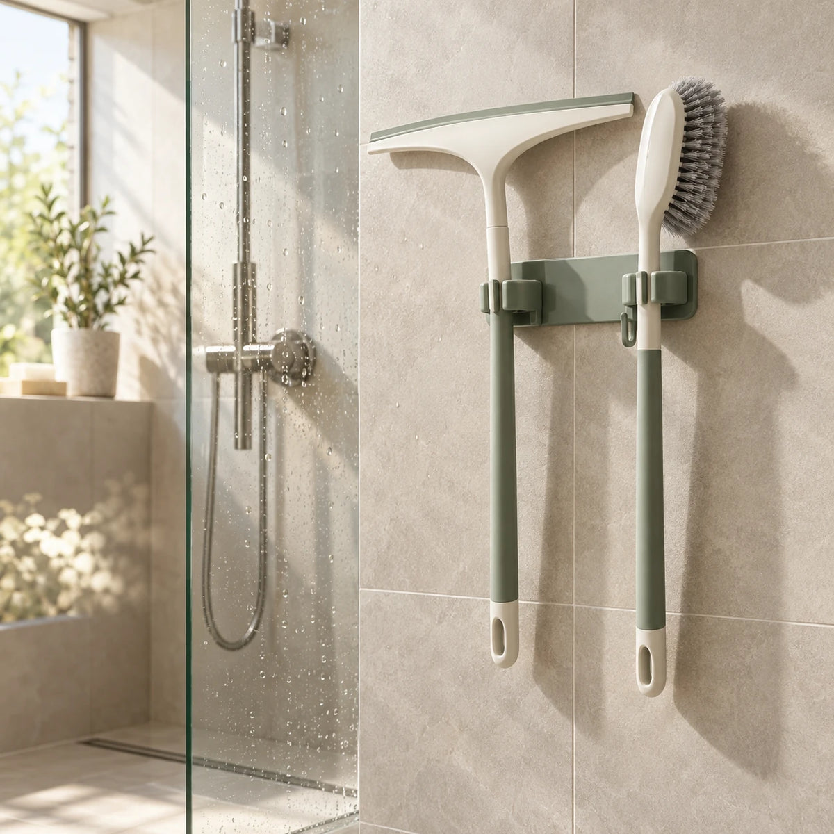 Arc Shower Care Set — in a home setting